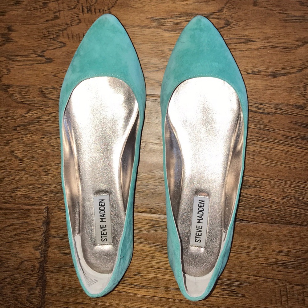 Steve Madden teal flats size 9